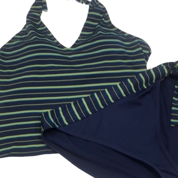 sand sun tankini navy/teal/lime size‎ women's 12/14 nwot - Picture 3 of 8